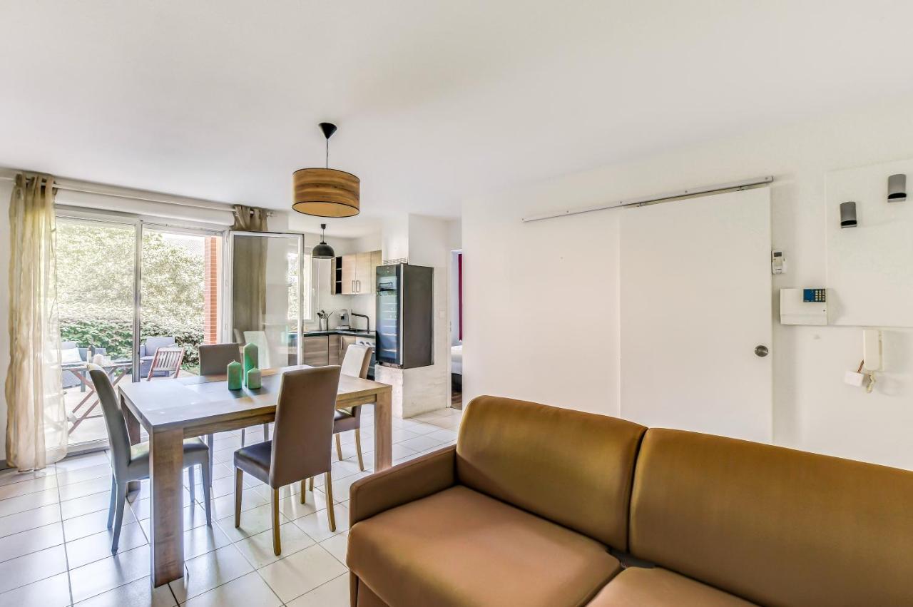 تولوز T2 Jardinet Avec Piscine, Parking Et Tennis المظهر الخارجي الصورة